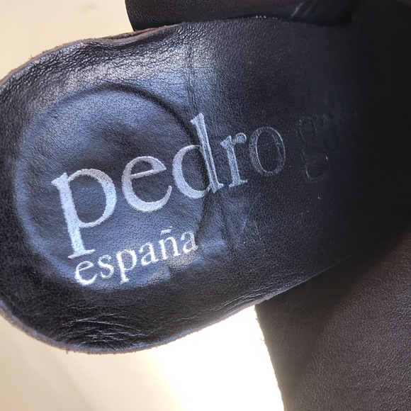 Pedro Garcia stilletto Heel sz 38.5 open toe back strap brown suede cork footbed - Picture 10 of 12